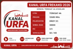 Kanal Urfa frekansı 12685 V 30000 Türksat 4A 2026 güncel ayarlar