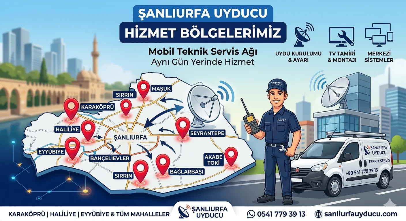 Güllübağ Uyducu Karaköprü Teknik Servis ve Uydu Arıza Hizmeti